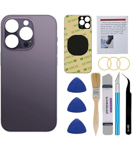 Amazon.co.jp: Perzework OEM リアバックガラス 交換用 iPhone 15 Pro